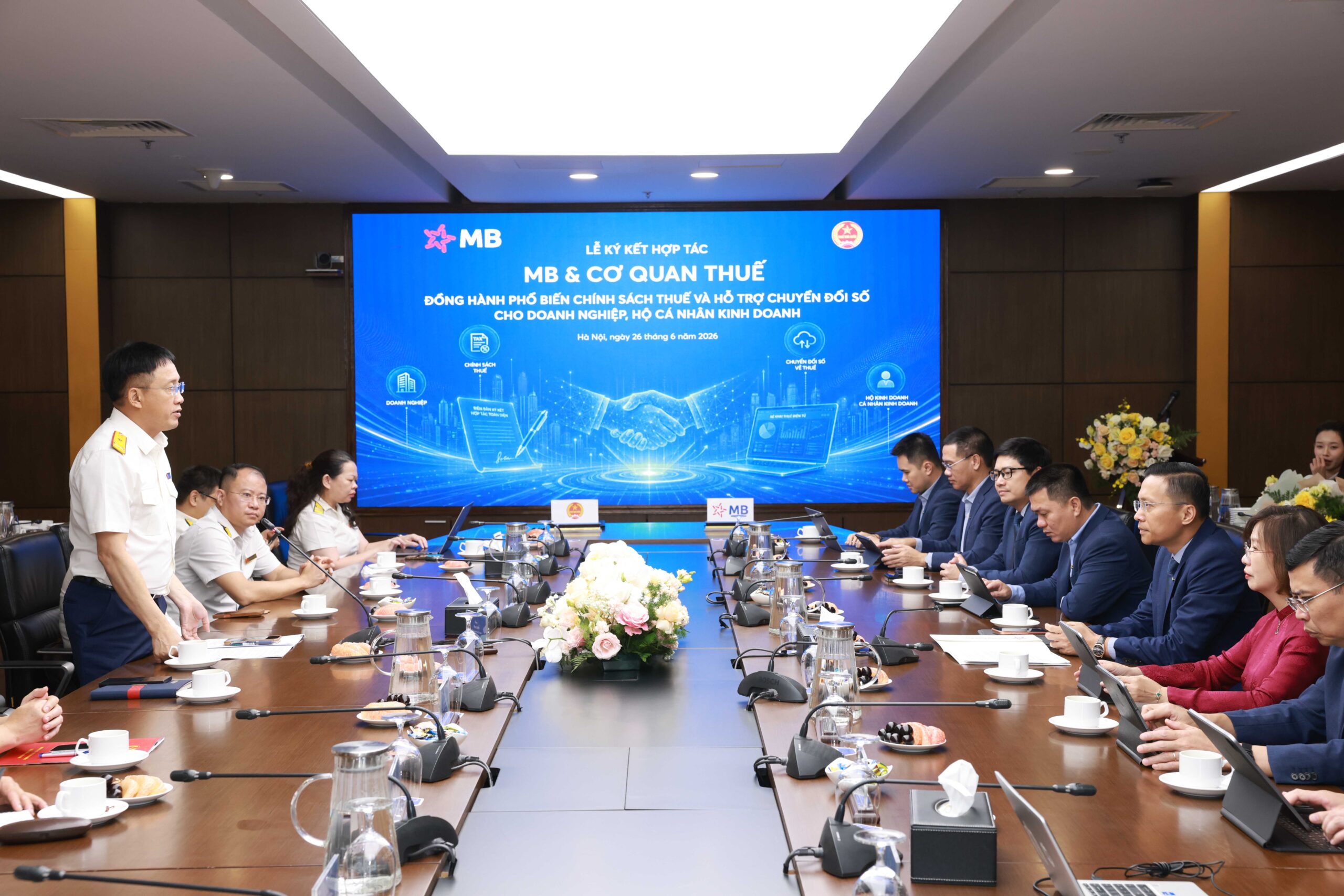 MB thúc đẩy kết nối dữ liệu, hỗ trợ nộp thuế điện tử cho doanh nghiệp và hộ kinh doanh