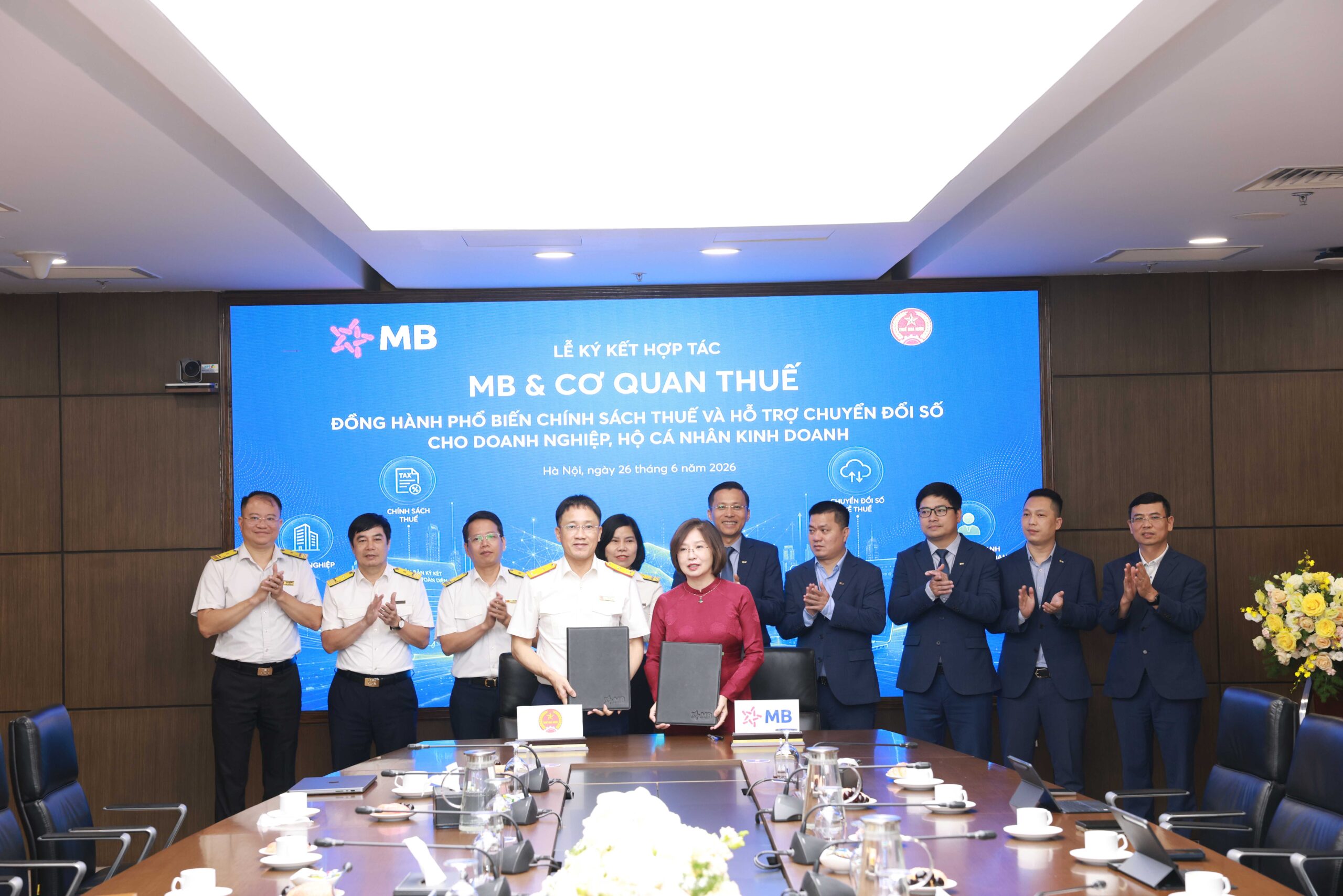 MB thúc đẩy kết nối dữ liệu, hỗ trợ nộp thuế điện tử cho doanh nghiệp và hộ kinh doanh